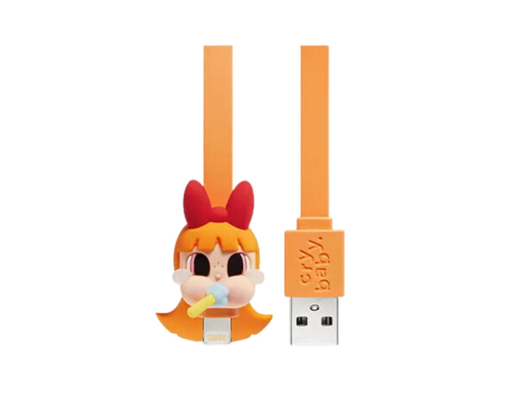 Pop Mart (เช็คการ์ด) Pop Mart Brushing Teeth Blossom CRYBABY × Powerpuff Girls Series-Cable Blind Box