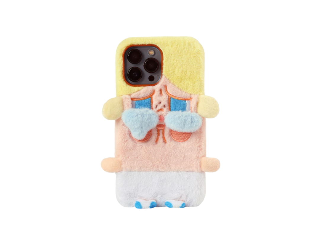 Pop Mart (เช็คการ์ด) Pop Mart Bubble Mart Crybaby Plush Mobile Phone Case 14 Pro Max