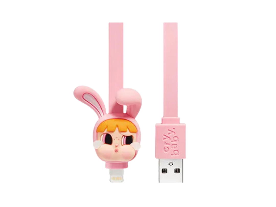 Pop Mart (เช็คการ์ด) Pop Mart Bunnt Blossom CRYBABY × Powerpuff Girls Series-Cable Blind Box