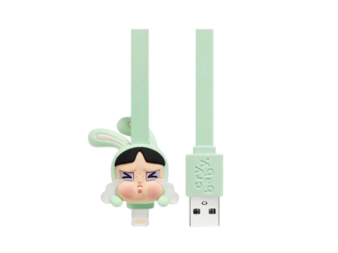 Pop Mart (เช็คการ์ด) Pop Mart Bunny Buttercup CRYBABY × Powerpuff Girls Series-Cable Blind Box