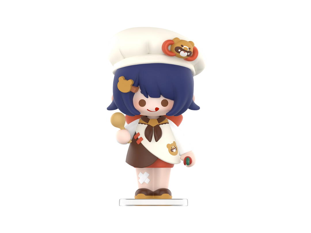 Pop Mart (เช็คการ์ด) Pop Mart Chef Xiangling (Genshin Impact Dress-Up Dreams Themed Chibi Series Figures)