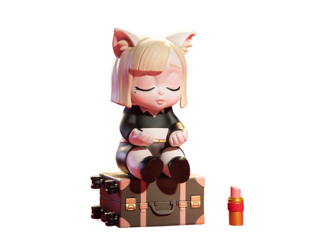 Pop Mart (เช็คการ์ด) Pop Mart chuchuCAT Yv (Coolabo Fatty Fatty Baby Series)