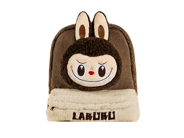 Pop Mart Pop Mart Classic Bag Series LABUBU Berber Fleece Backpack (Brown) - view 1