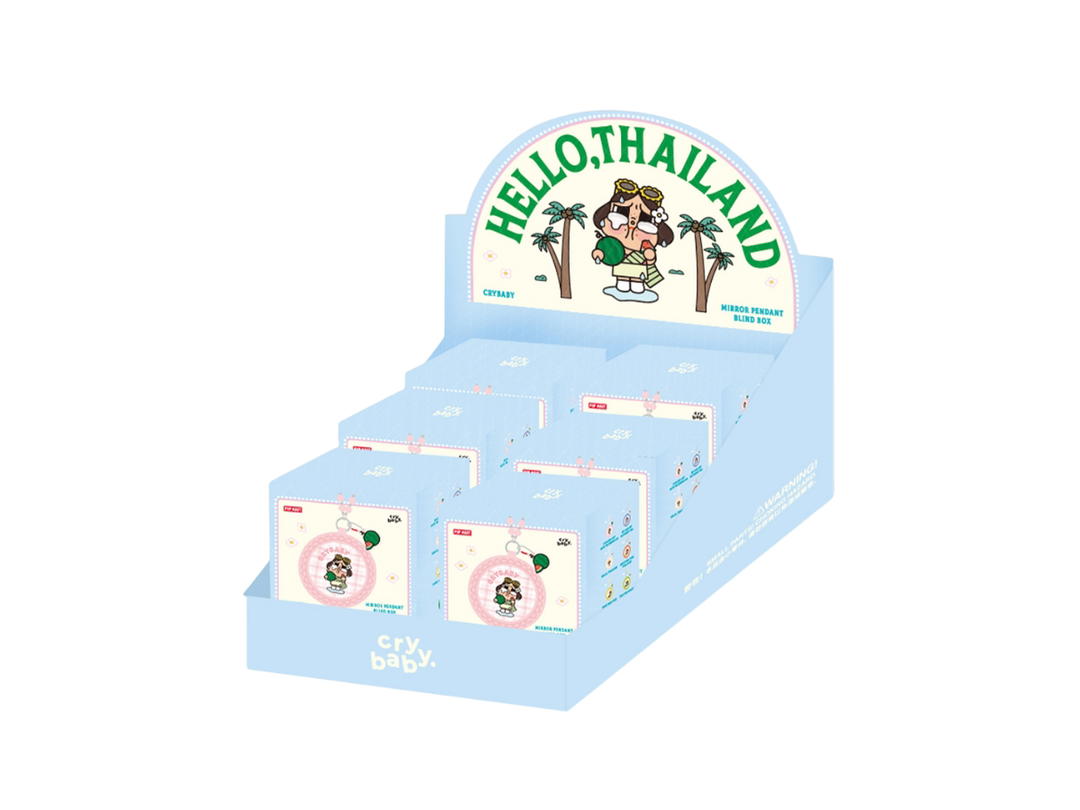 Pop Mart Pop Mart Cry Baby Hello Thailand Series Mirror Pendant Blind Box Whole Set