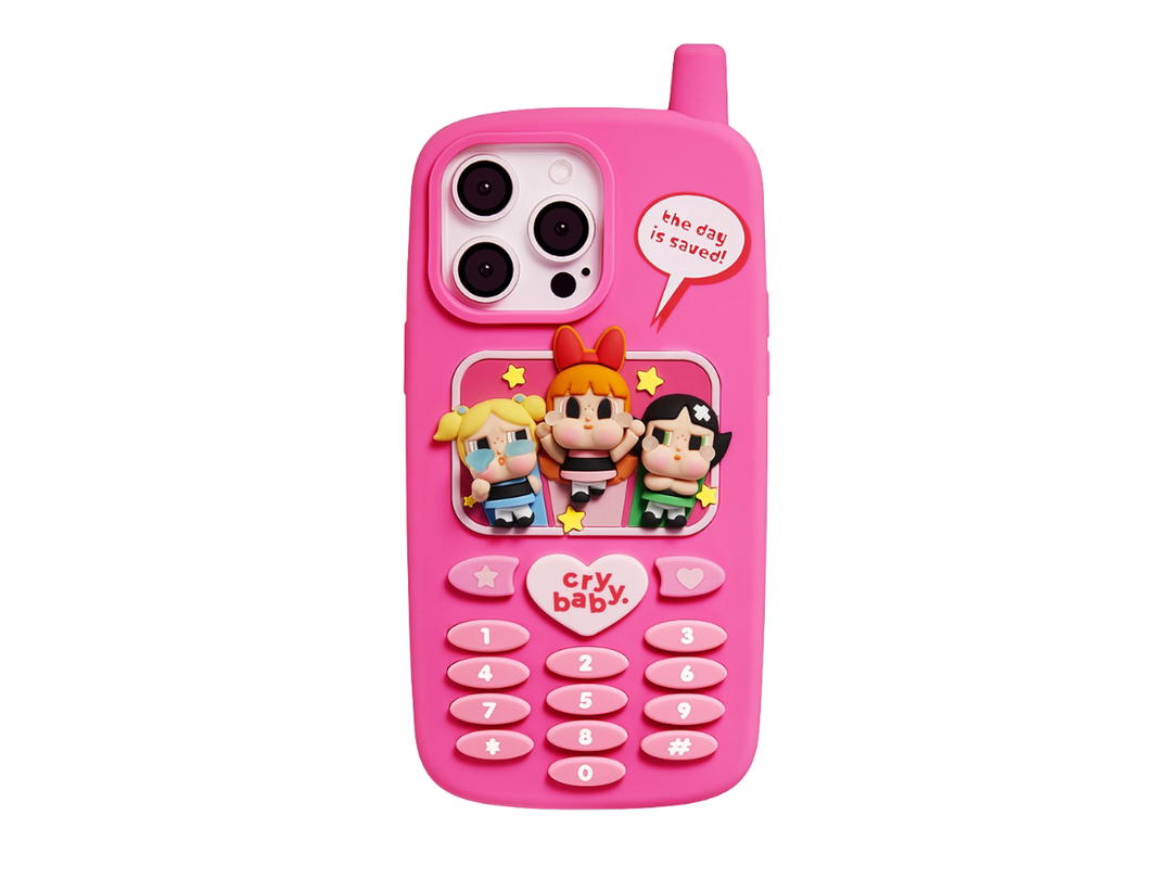 Pop Mart Pop Mart CRYBABY × Powerpuff Girls (Series-Phone Case) For iPhone14 Pro & iPhone15 Pro