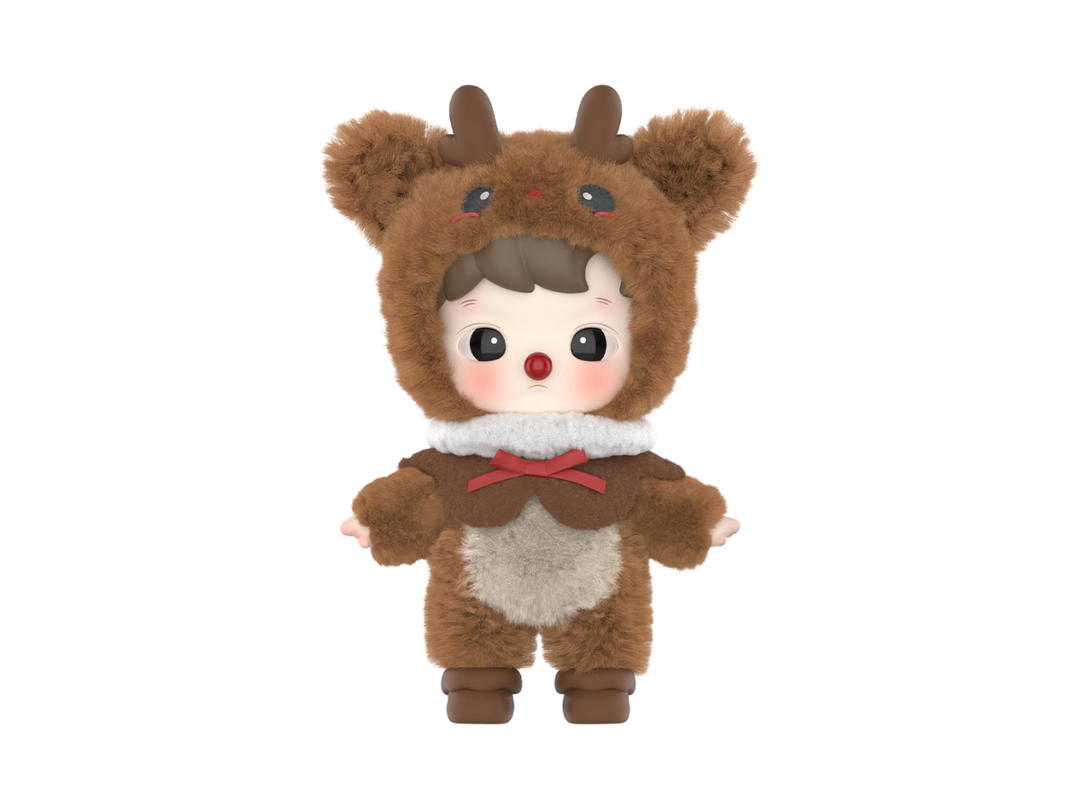 Pop Mart (เช็คการ์ด) Pop Mart Ding Dong Reindeer (HACIPUPU Snuggle With You Series Figures)