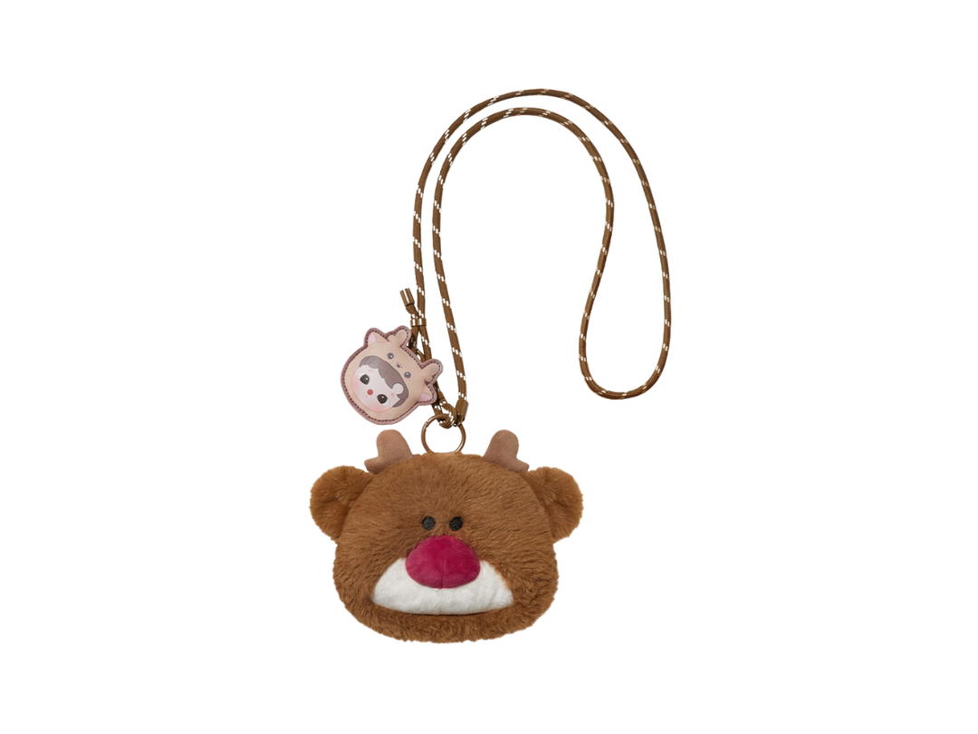 Pop Mart (เช็คการ์ด) Pop Mart Ding Dong Reindeer (HACIPUPU Snuggle With You Series-Plush Bag Blind Box)