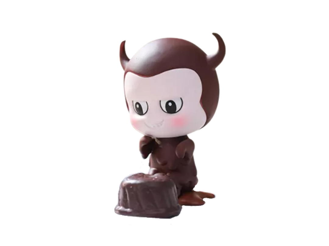 Pop Mart (เช็คการ์ด) Pop Mart Fondant au Chocolat (Labubu The Monsters Patisserie Series Blind Box)