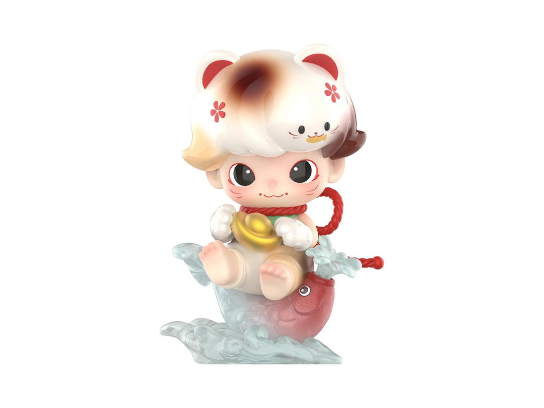 Pop Mart (เช็คการ์ด) Pop Mart Fortune Cat (DIMOO Weaving Wonders Series Figures) Super Secret Edition