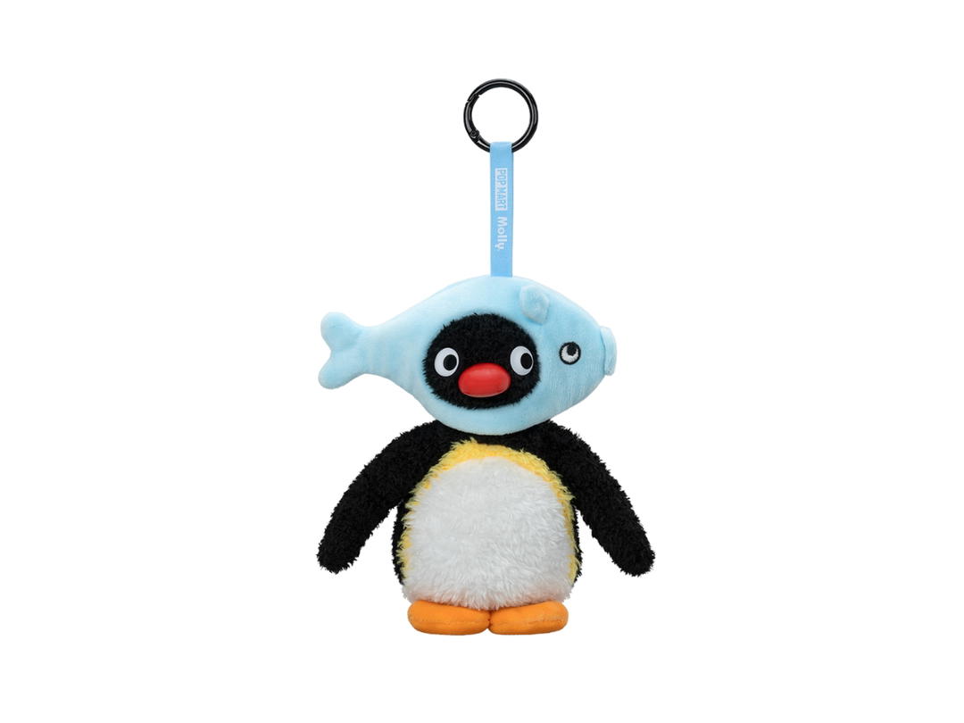 Pop Mart (เช็คการ์ด) Pop Mart Full of Fish (Baby Molly × Pingu Happy Fishing Series-Vinyl Plush Pendant Blind Box)