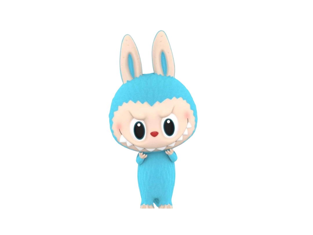 Pop Mart (เช็คการ์ด) Pop Mart Fuzzy-Sky Limited Edition Exclusive Poptoy Show 2024 (Zimomo Fuzzy Sky Collector's Figurine) Blue