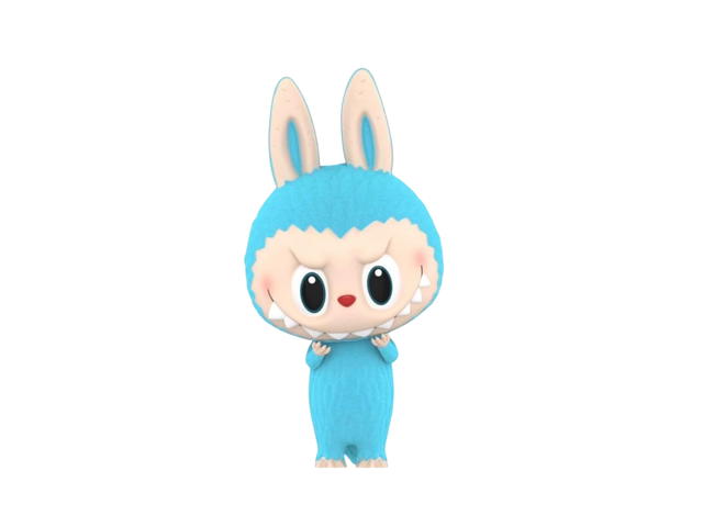 Pop Mart (เช็คการ์ด) Pop Mart Fuzzy-Sky Limited Edition Exclusive Poptoy Show 2024 (Zimomo Fuzzy Sky Collector's Figurine) Blue - view 1