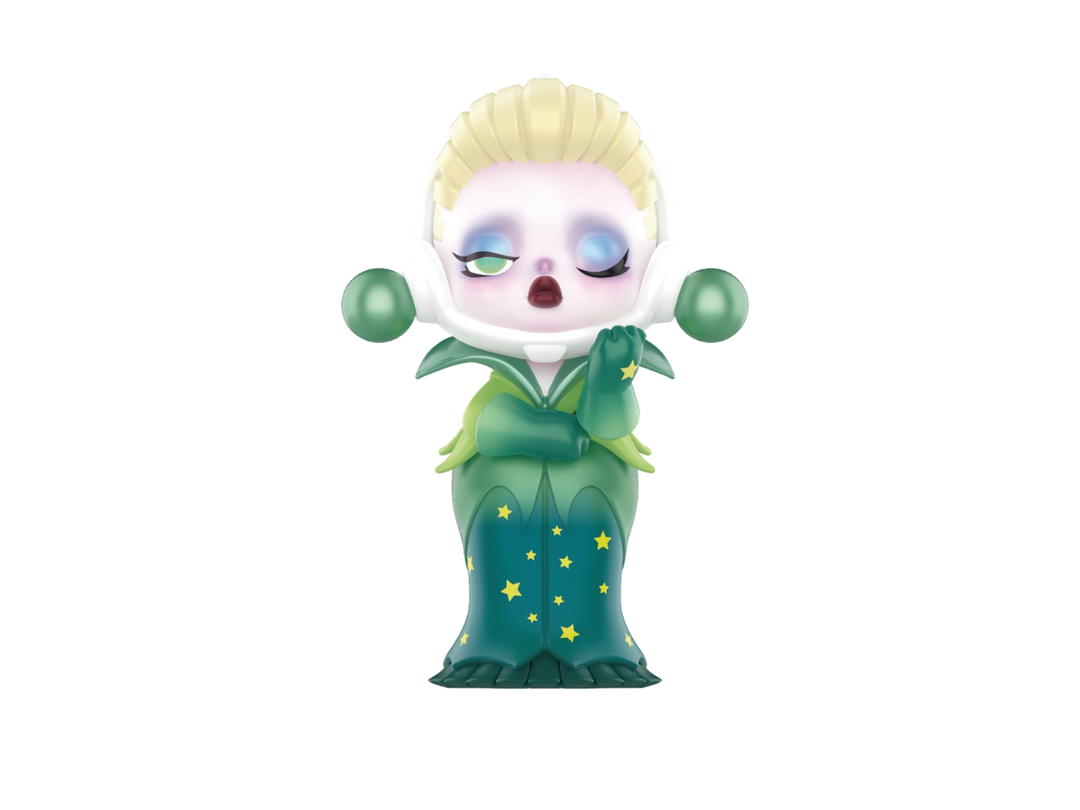 Pop Mart (เช็คการ์ด) Pop Mart Great Auntie Sloom (Skullpanda X The Addams Family Series)