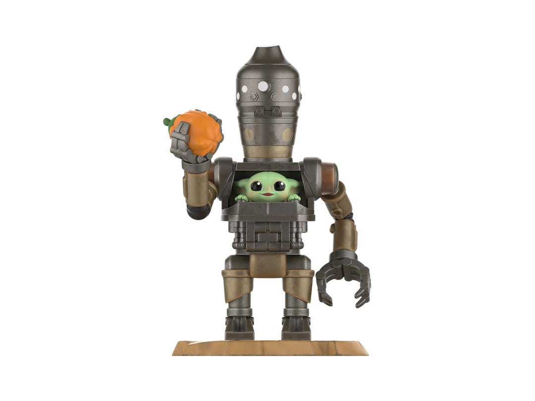 Pop Mart (เช็คการ์ด) Pop Mart Grogu in IG-12 (Star Wars Mandalorian Series Figures)