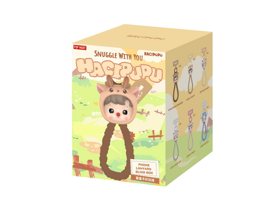 Pop Mart Pop Mart HACIPUPU Snuggle With You Series-Phone Lanyard Blind Box Single Box