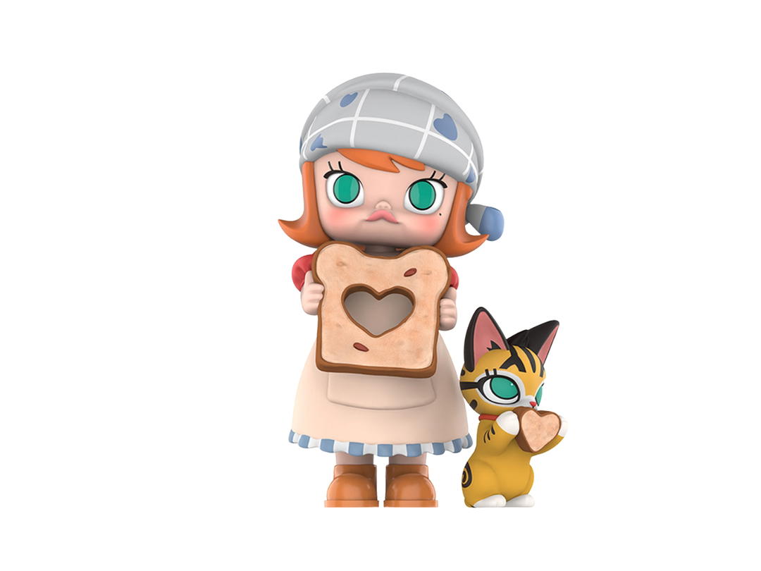 Pop Mart (เช็คการ์ด) Pop Mart Heart to Heart Toast (Molly Carb Lover Series Figures)