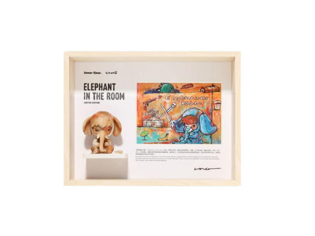 Pop Mart Pop Mart Inner Flow X Hirono Elephant In The Room 28CM Limited Edition PVC Texture Figurine - view 2