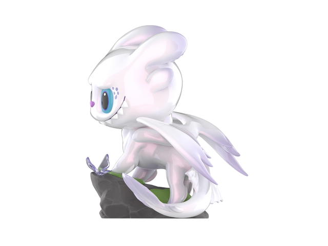 Pop Mart (เช็คการ์ด) Pop Mart Light Fury Figurine (How to Train Your Dragon Figurine) Secret Edition - view 3
