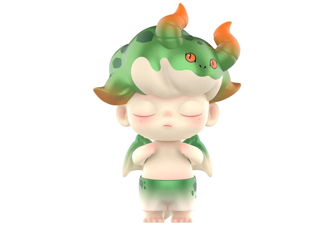 Pop Mart (เช็คการ์ด) Pop Mart Little Green Dragon (Dimoo Retro Series)
