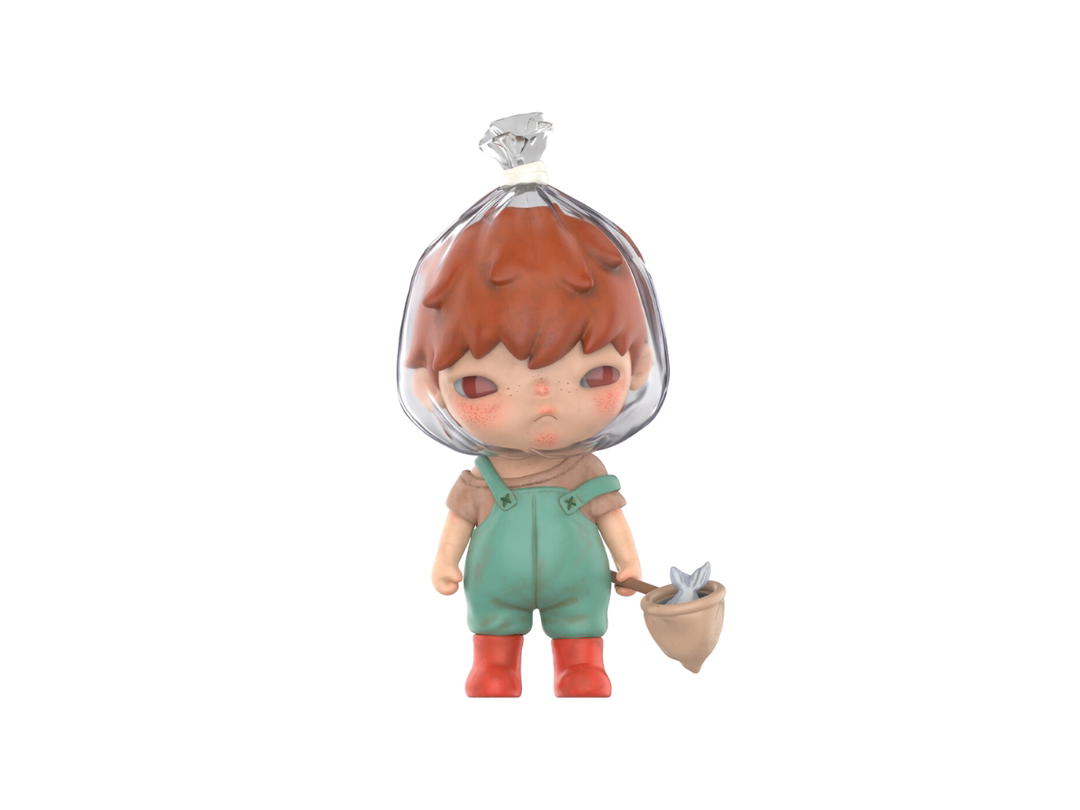 Pop Mart (เช็คการ์ด) Pop Mart Loose Fish (Hirono Little Mischief Series)