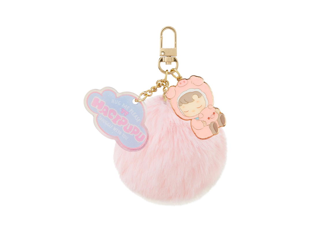 Pop Mart (เช็คการ์ด) Pop Mart Lovely Piggy (HACIPUPU Snuggle With You Series-Pendant Blind Box)