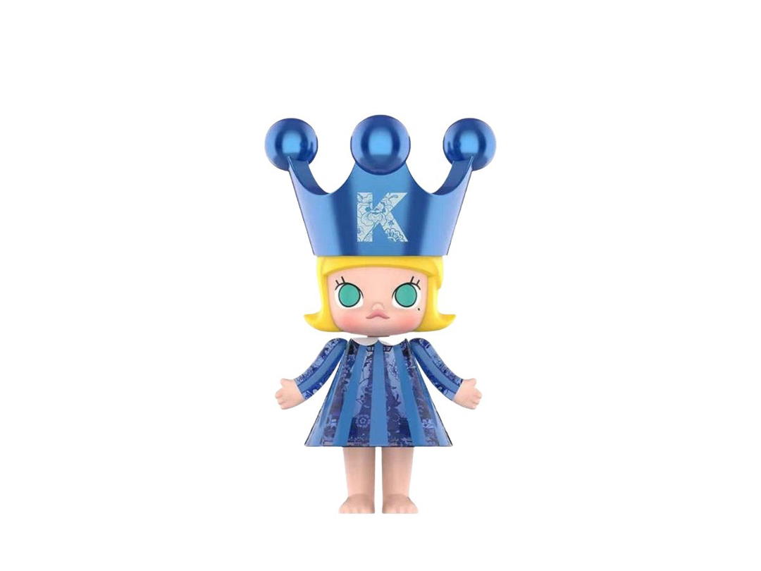 Pop Mart (เช็คการ์ด) Pop Mart Mega Royal Molly Original Princess Blue 400%