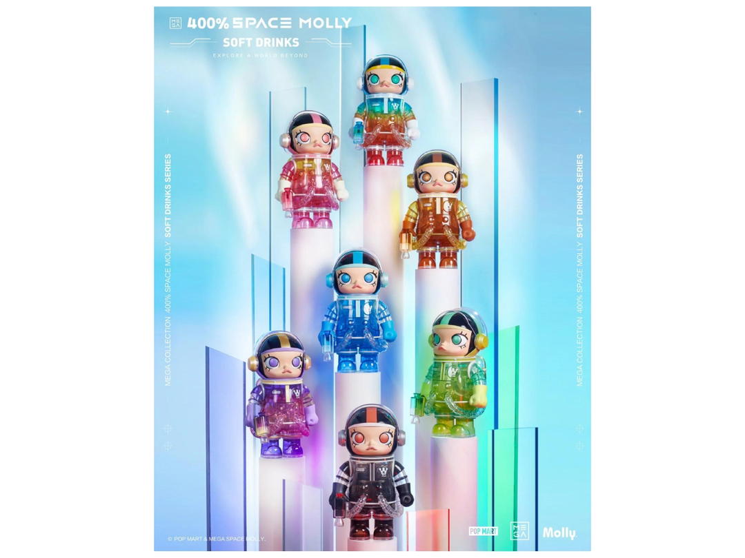 Pop Mart Pop Mart Mega Space Molly Soft Drinks Series 400% Whole Set