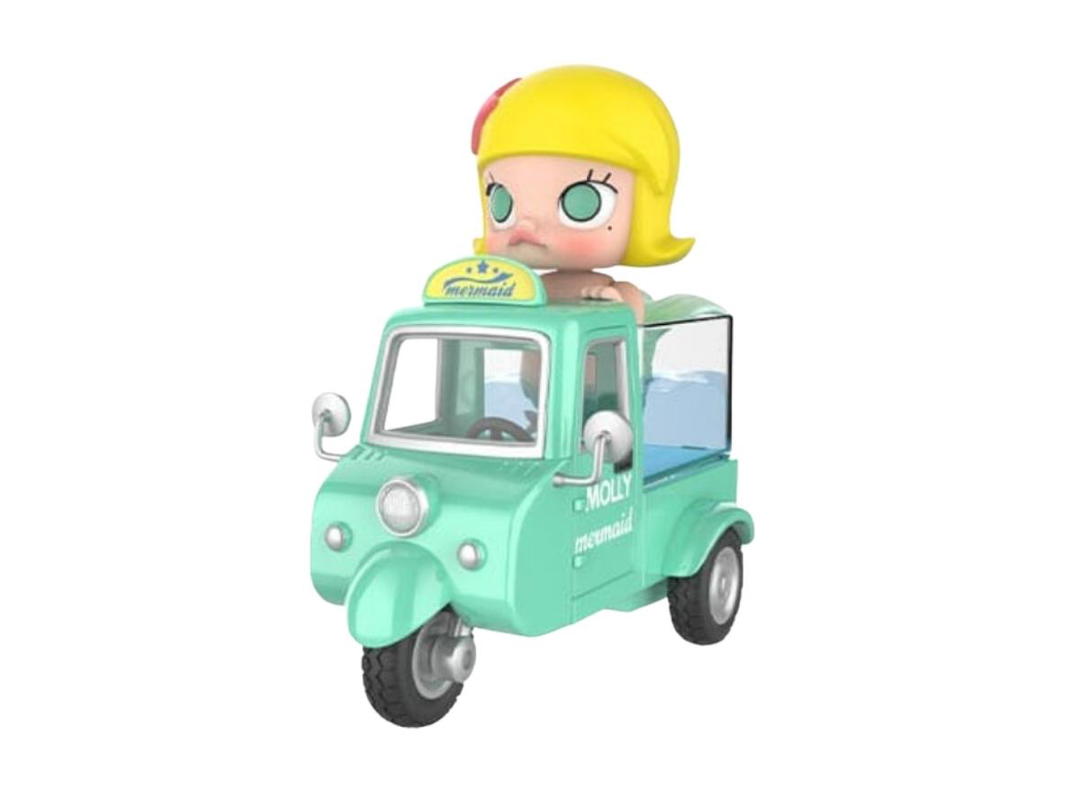 Pop Mart (เช็คการ์ด) Pop Mart Mermaid Tuk-Tuk (Molly Car Car Series)