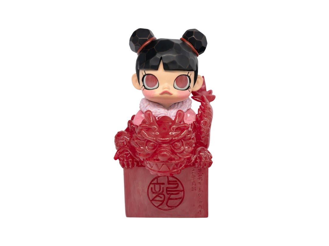 Pop Mart Pop Mart Molly 18th Anniversary Statue Riding Dragon Square Seal Red