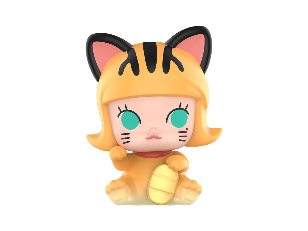 Pop Mart (เช็คการ์ด) Pop Mart MOLLY Fortune Cat (POP BEAN Lucky Cat Series)
