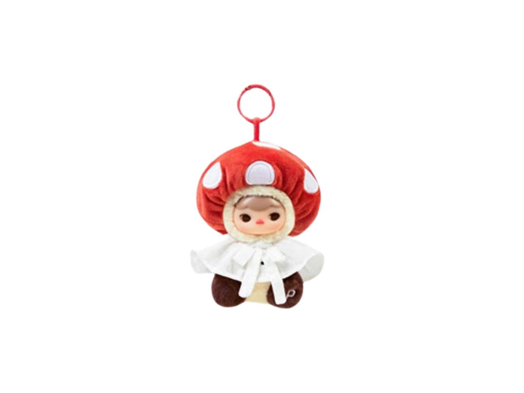 Pop Mart (เช็คการ์ด) Pop Mart PUCKY Mushroom Baby (Forest Party Series-Vinyl Plush Pendant Blind Box)