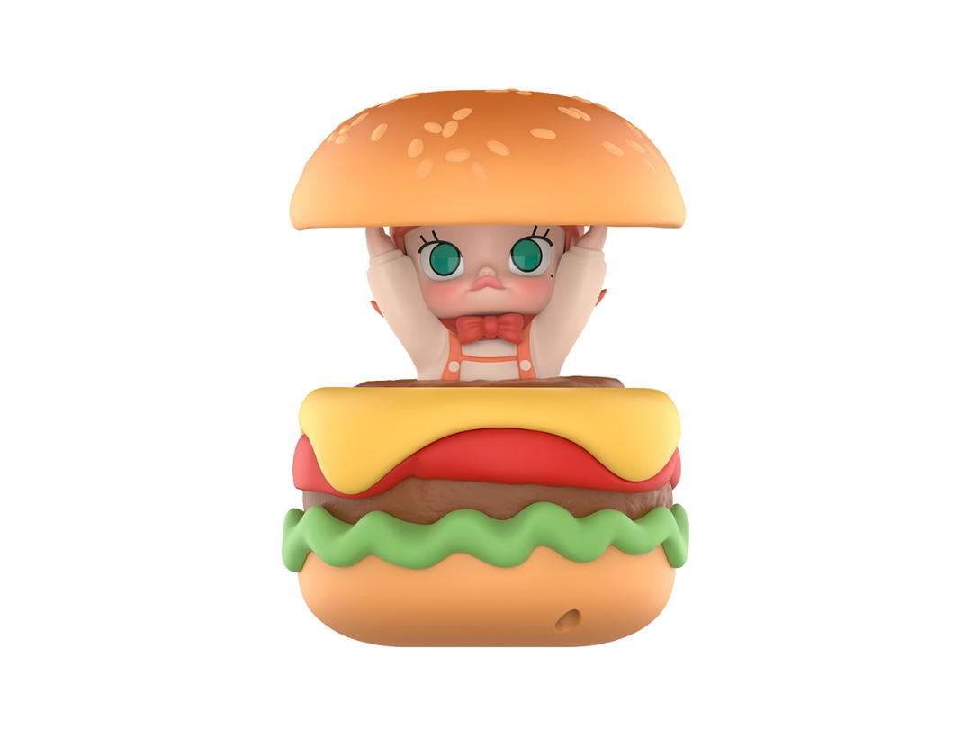 Pop Mart (เช็คการ์ด) Pop Mart Pick a Boo Burger (Molly Carb Lover Series Figures)