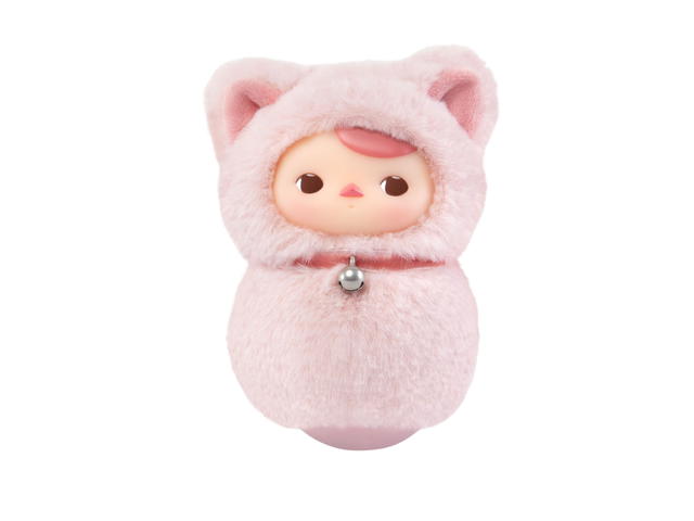 Pop Mart (เช็คการ์ด) Pop Mart Pink Cat (Pucky Roly-Poly Kitty Series-Vinyl Plush Blind Box) - view 1