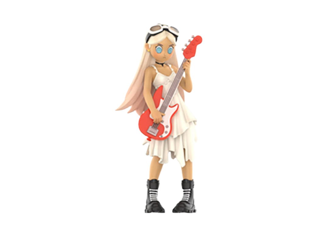 Pop Mart Pop Mart Poppy Baddie On Bass (Peach Riot Rise Up Series Figures)