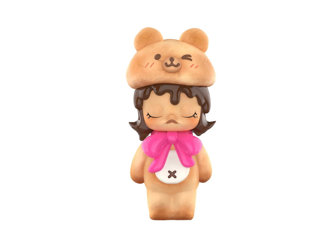 Pop Mart (เช็คการ์ด) Pop Mart Pretend Bear Bread (Molly Carb Lover Series Figures) Secret Edition