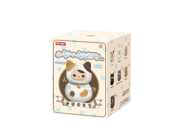 Pop Mart Pop Mart Pucky Roly-Poly Kitty Series-Vinyl Plush Blind Box Single Box - view 1