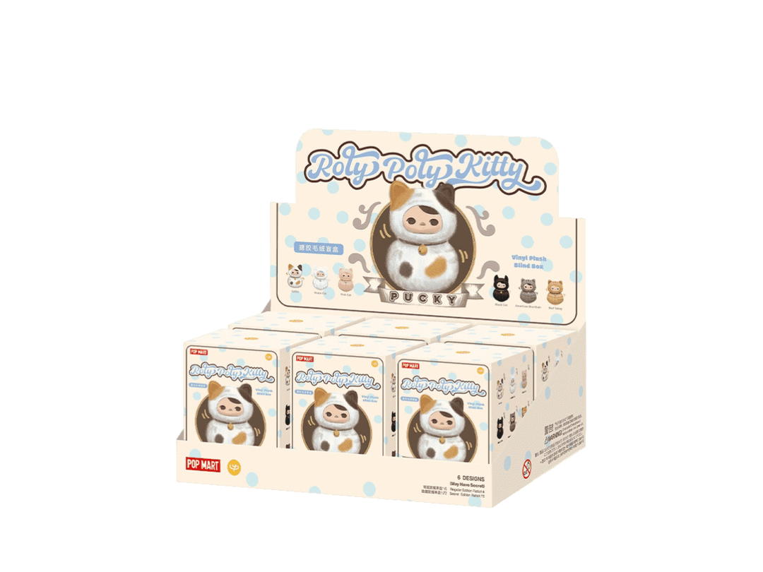 Pop Mart Pop Mart Pucky Roly-Poly Kitty Series-Vinyl Plush Blind Box Whole Set