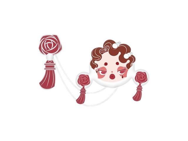 Pop Mart (เช็คการ์ด) Pop Mart Puppet Singer (Skullpanda City of Night Series-Badge Blind Box) - view 1