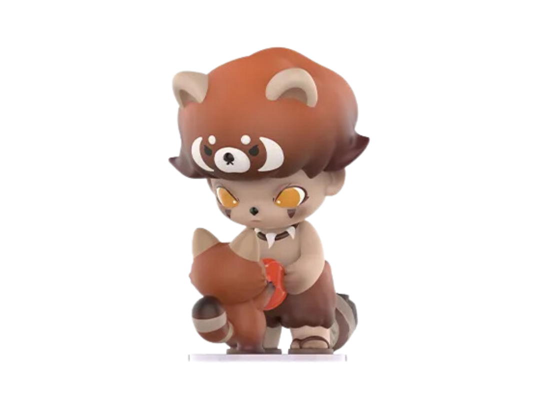 Pop Mart Pop Mart Red Panda Whit Apple (DIMOO Animal Kingdom Series Figures)
