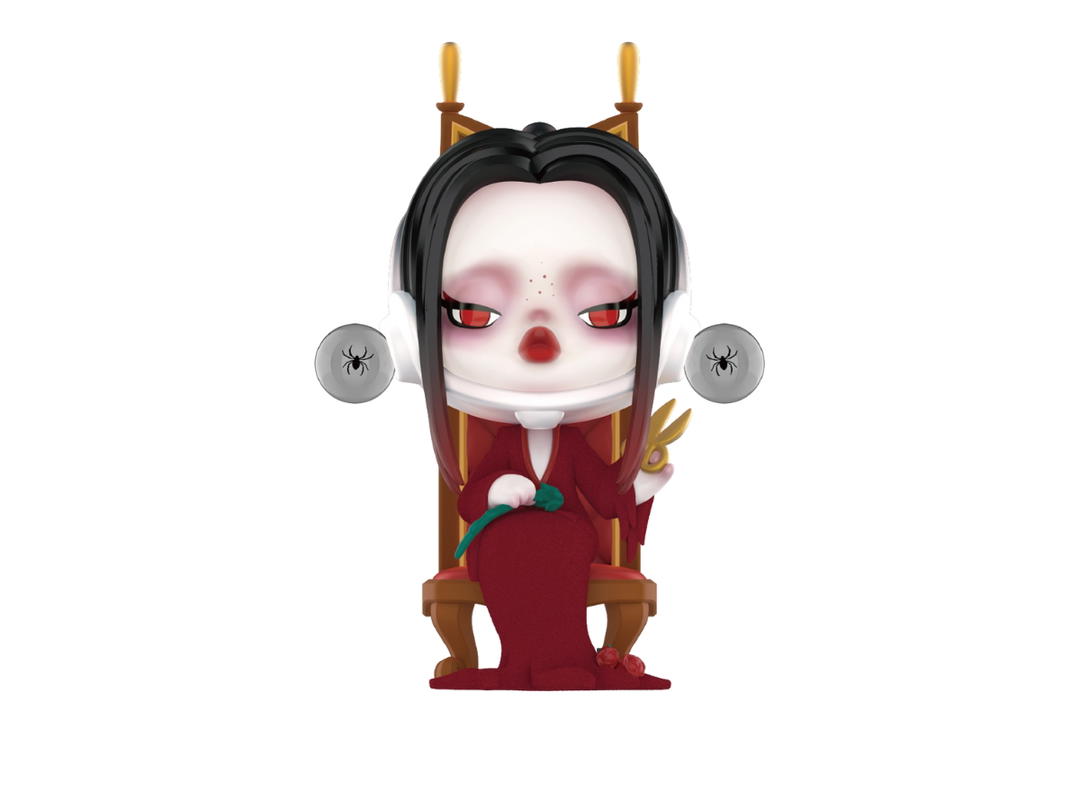 Pop Mart (เช็คการ์ด) Pop Mart Scarlet Morticia (Skullpanda X The Addams Family Series)