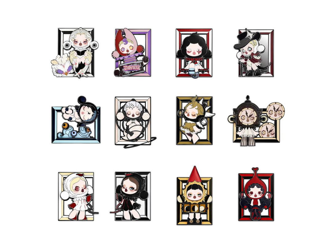 Pop Mart Pop Mart SKULLPANDA Image Of Reality Series-Badge Blind Box Single Box