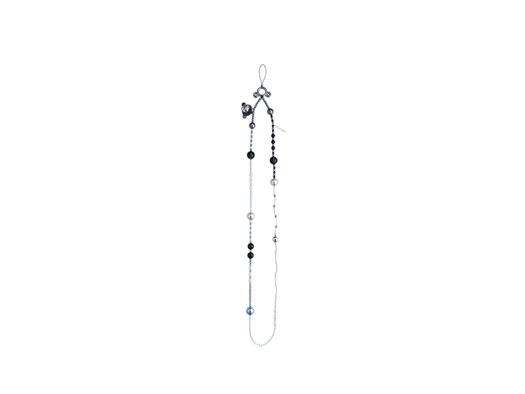 Pop Mart (เช็คการ์ด) Pop Mart The Vigilance (Skullpanda The Sound Series Long Mobile Phone Chain)