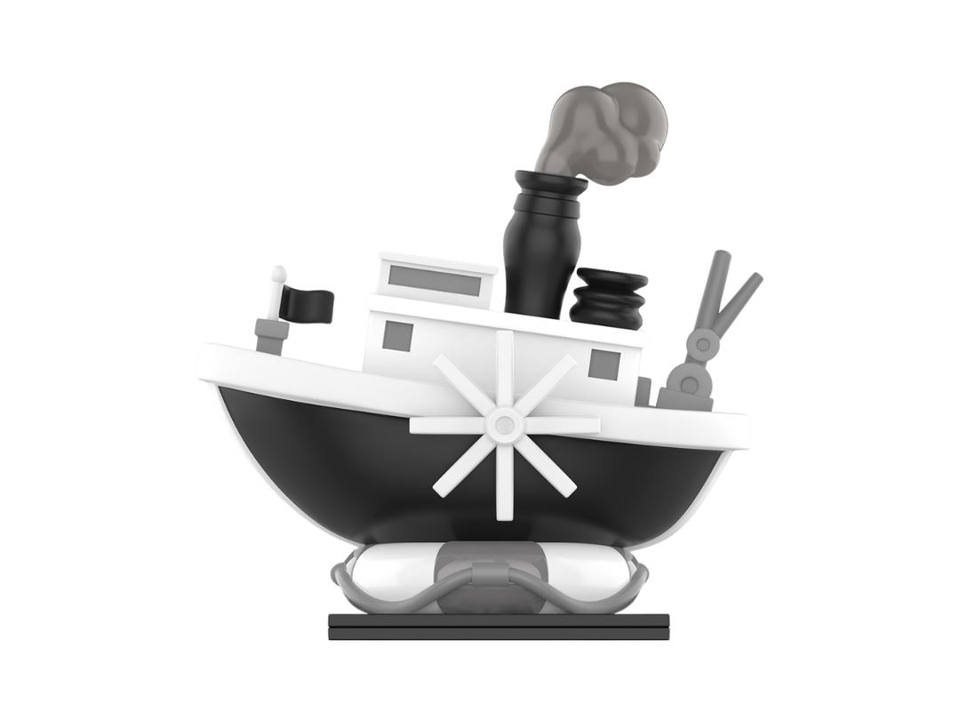 Pop Mart (เช็คการ์ด) Pop Mart Woo--- Disney Steamboat Willie Series Figures (Secret Edition)