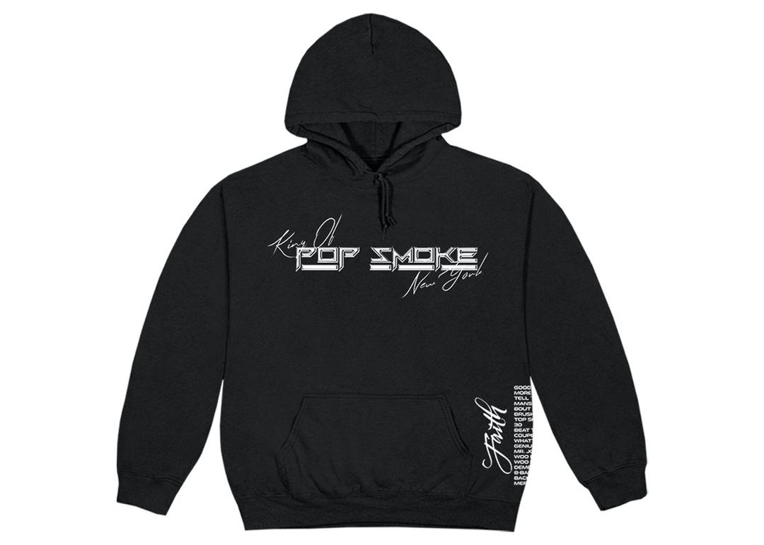 Pop Smoke Pop Smoke x Vlone Faith King of New York Hoodie Black