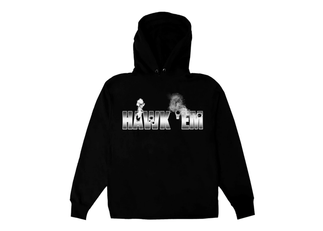 Pop Smoke Pop Smoke x Vlone Hawk Em' Hoodie Black - view 1