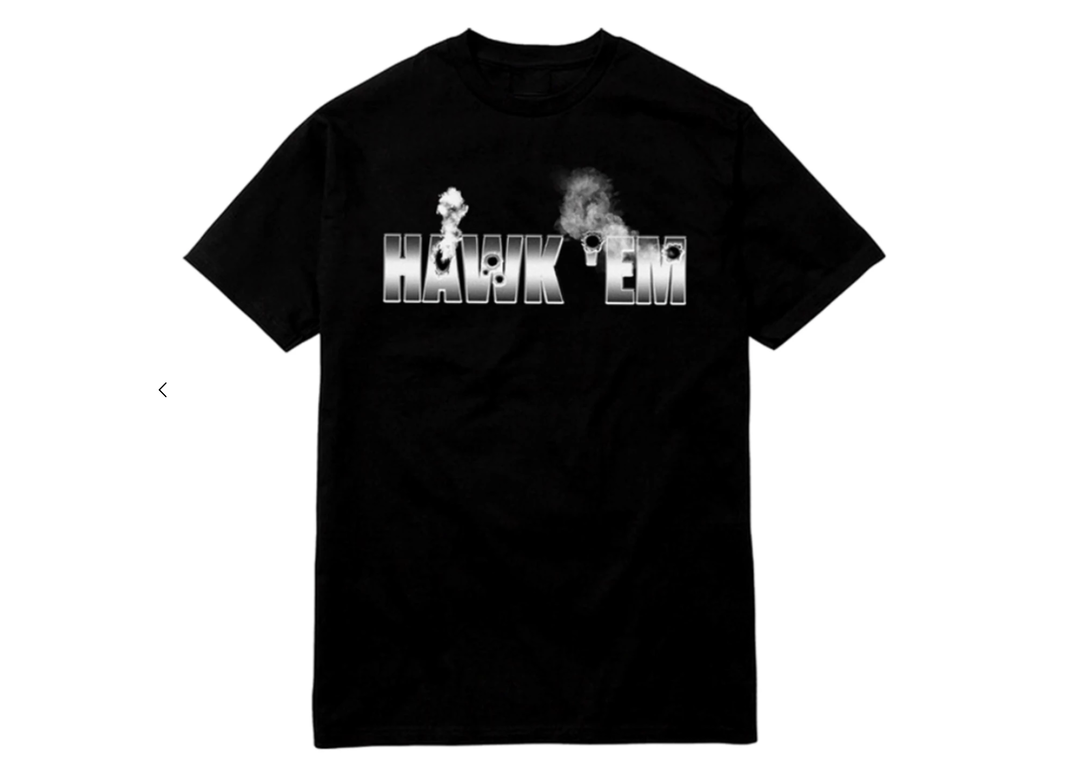 Pop Smoke Pop Smoke x Vlone Hawk Em' Tee Black