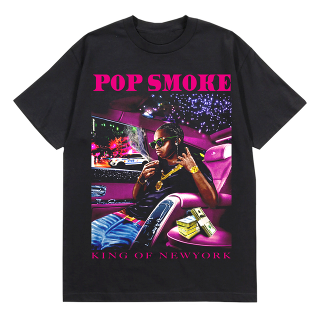Pop Smoke Pop Smoke x Vlone King Of NY T-shirt Black - view 1