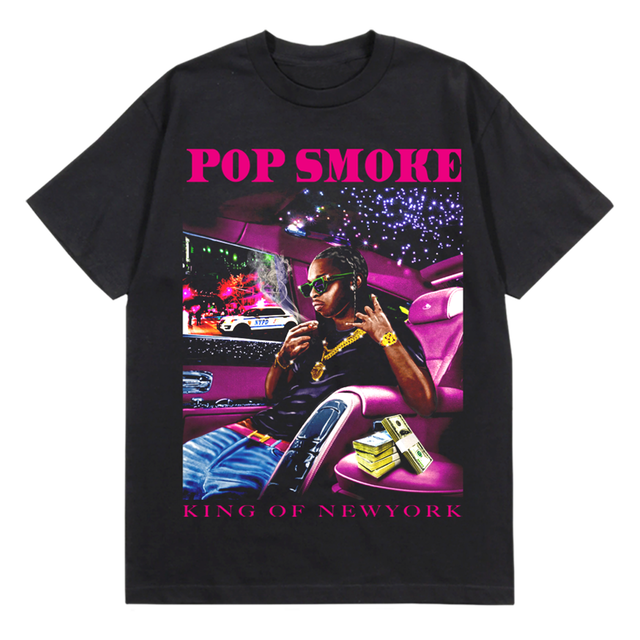 Pop Smoke Pop Smoke x Vlone King Of NY T-shirt Black - view 2