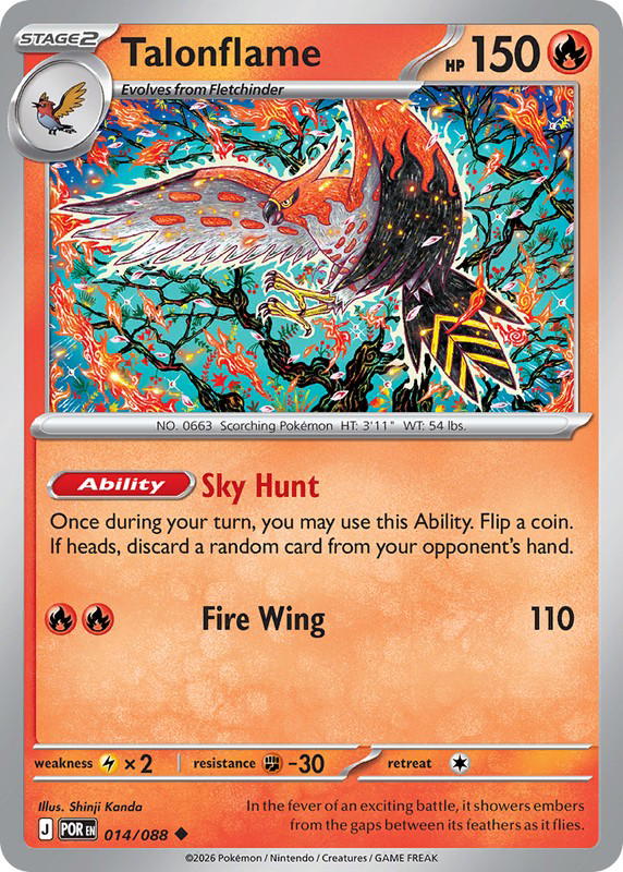 Pokemon Pokemon Talonflame U [POR 014/088] Mega Evolution "Perfect Order" (EN)