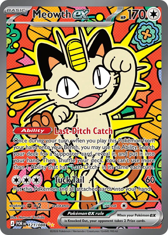 Pokemon Pokemon Meowth ex SIR [POR 121/088] Mega Evolution "Perfect Order" (EN)